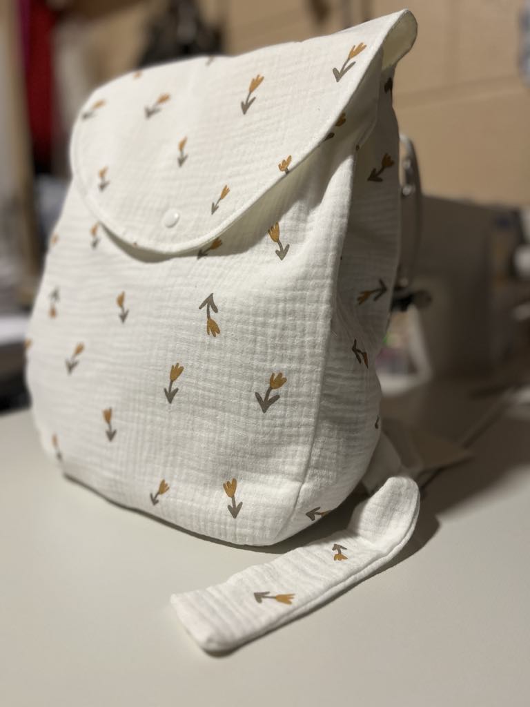 Sac en gaze de coton – spécial maternelle fleur