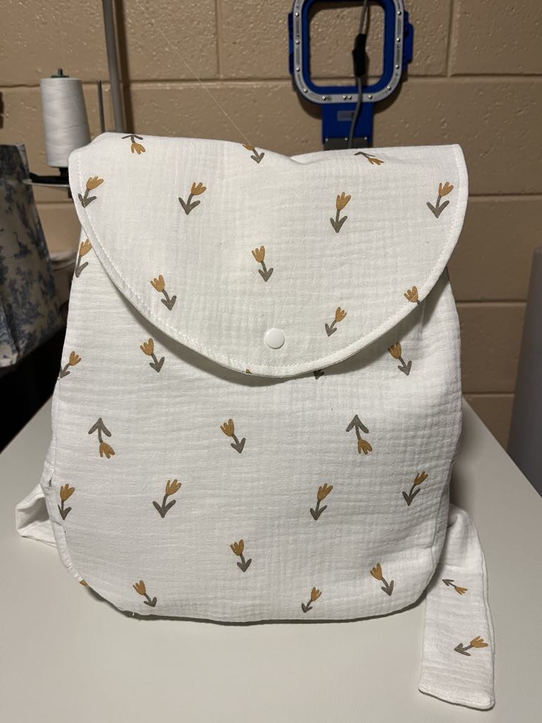 Sac en gaze de coton – spécial maternelle fleur