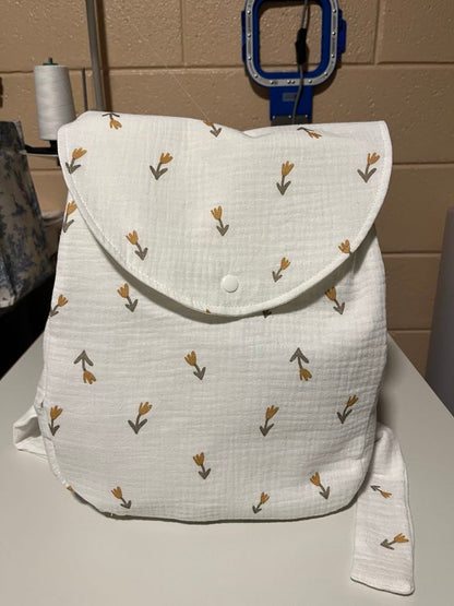 Sac en gaze de coton – spécial maternelle fleur
