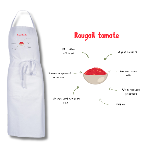 Tablier de cuisine - Recette rougail tomate