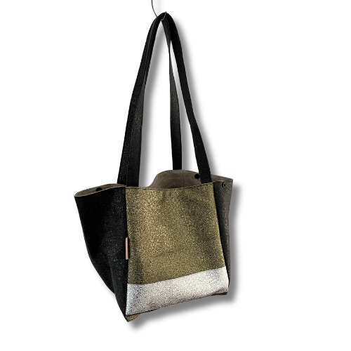 Sac à main - noir/argenté/or