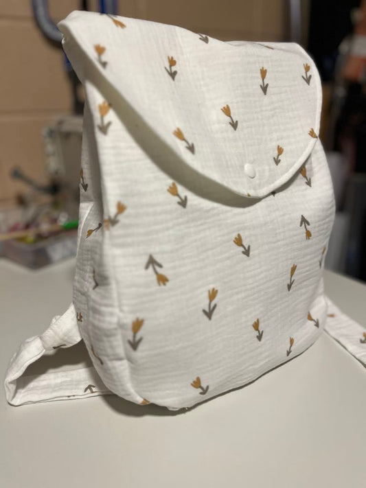 Sac en gaze de coton – spécial maternelle fleur